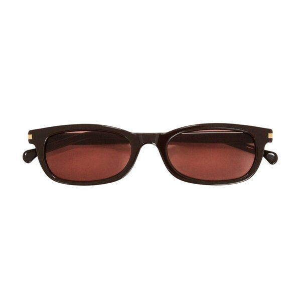 Gince Goods Danny Small Sunglasses in Chocolate Brown/Burgundy main image 9